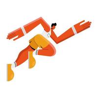 male athlete running sport character vector