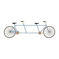 tandem bicycle vehicle isolated icon vector