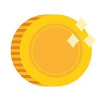 moneda, dinero, dólar, dorado, icono vector