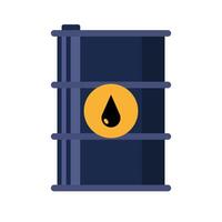 barrel tank with drop of oil price icon vector