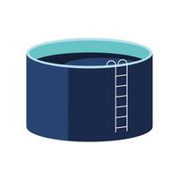 oil tank with stairs isolated icon vector