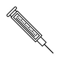 injection vaccine medical line style icon vector