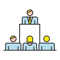 business people team characters workers vector