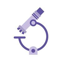 microscope laboratory flat style icon vector