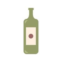 botella de vino, bebida, aislado, icono vector