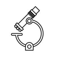 icono de estilo de línea de laboratorio de microscopio vector