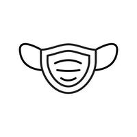 face mask accessory line style vector