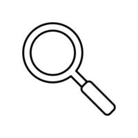 search magnifying glass line style icon vector