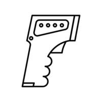 digital thermometer device line style icon vector