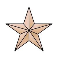 Forma de decoración estrella icono aislado vector