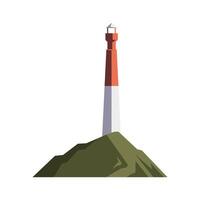 light house tower building in mountain vector