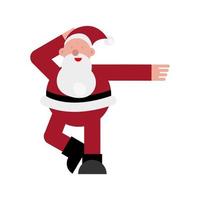 christmas santa claus dancing character vector