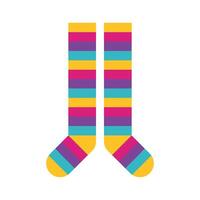 socks pair with colors stripes down symbol vector