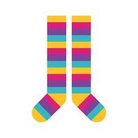 socks pair with colors stripes down symbol vector