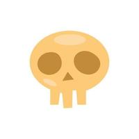 halloween skull head isolated icon vector