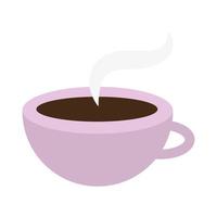 hot coffee cup drink icon vector