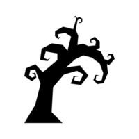 dark tree halloween isolated icon vector