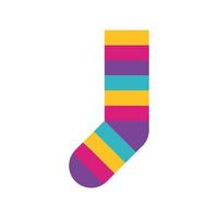 sock with colors stripes down symbol vector