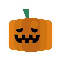 pumpkin fruit face isolated icon vector