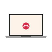 laptop computer portable device icon vector