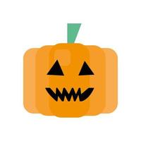 pumpkin fruit face isolated icon vector