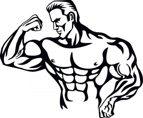 woman flexing bicep flat vector, bodybuilder 6748358 Vector Art at Vecteezy