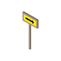 traffic signal park Isometric style icon vector