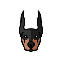 Doberman perro mascota mascota raza personaje principal vector