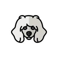 poodle dog pet mascot breed head character vector
