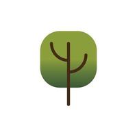 green tree plant forest isolated icon vector