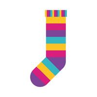 sock with colors stripes down symbol vector