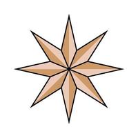 Forma de decoración estrella icono aislado vector