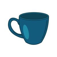 Línea de taza de té y diseño de vector de icono de estilo de relleno