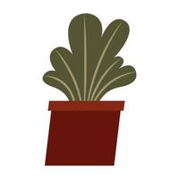 plant inside pot vector design