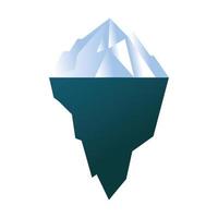 diseño de vector blanco y azul de iceberg aislado