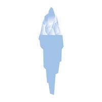 diseño de vector blanco iceberg aislado