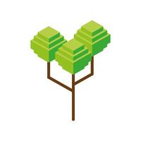 tree park Isometric style icon vector