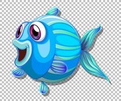 Cute fish with big eyes cartoon character vector