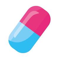 medicine capsule drug isolated icon vector