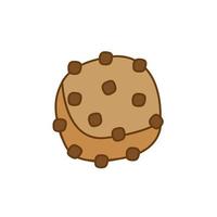 cookie line and fill style icon vector design