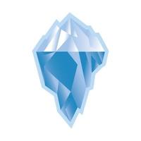diseño de vector blanco y azul de iceberg aislado