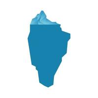 diseño de vector azul iceberg aislado