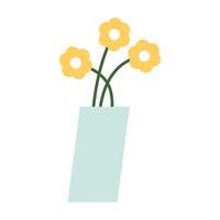 home flowers in vase vector design