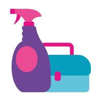 Isolated spray bottle and kit vector design