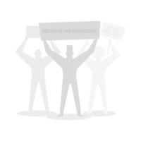 Black lives matter men with banners vector design