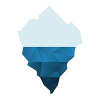 diseño de vector blanco y azul de iceberg aislado