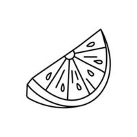 diseño de vector de icono de estilo de línea de fruta de limón