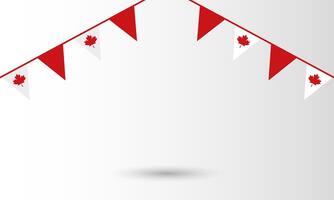 Canadian banner pennant of happy canada day vector design