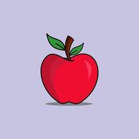 concepto de icono de dibujos animados de fruta de manzana aislado vector