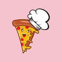 pizza cartoon vector illustration. fast food concept isolated vector